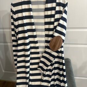 Reborn Navy and White Striped Cardigan